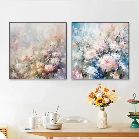 繁花 单幅 装饰画 现代简约 卧室背景墙挂画