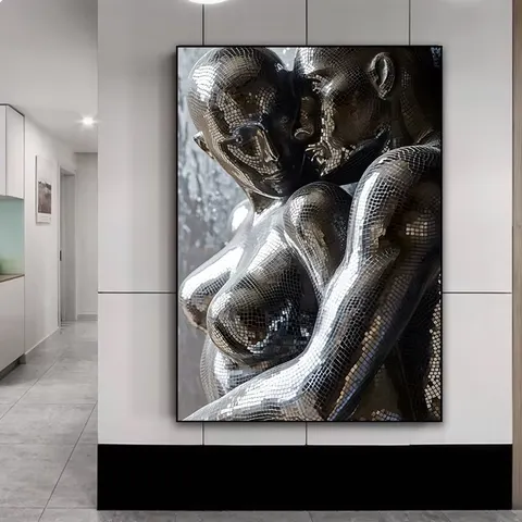 Factory Direct Sales Hotel KTV Metal Figure Statue Wall Art Home Decor Painting Living Room Porch Modern Painting