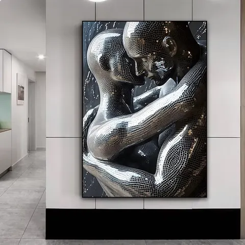 Factory Direct Sales Hotel KTV Metal Figure Statue Wall Art Home Decor Painting Living Room Porch Modern Painting