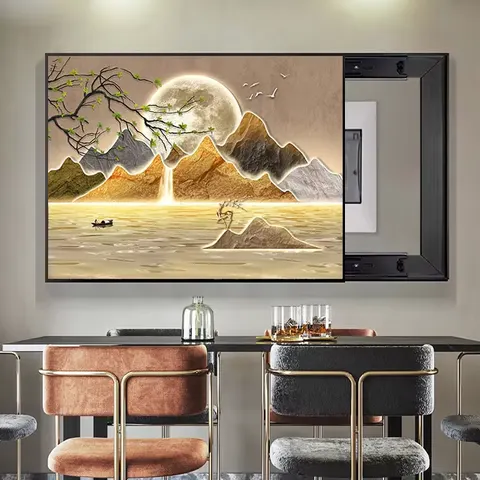 Factory Direct Sales Landscape Crystal Diamond Mural Office Wall Electrical Box Cover Occlusion Art Decor Hanging Picture