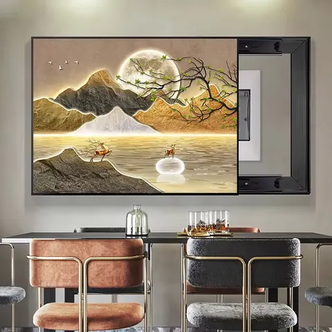 Factory Direct Sales Landscape Crystal Diamond Mural Office Wall Electrical Box Cover Occlusion Art Decor Hanging Picture