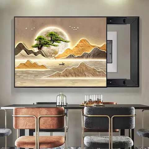 Factory Direct Sales Landscape Crystal Diamond Mural Office Wall Electrical Box Cover Occlusion Art Decor Hanging Picture