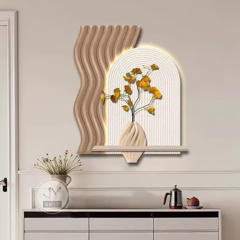 Factory Direct Sales LED Painting Hydroponic Plants Restaurant Art Home Decor Paintings Background Wall 3D Sandstone Painting