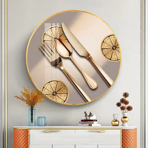 Factory Direct Sales Light Luxury Modern Simple Restaurant Crystal Painting Hotel Background Wall Art Decor Painting