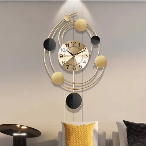 Factory Direct Sales Living Room Modern Simplicity Fashion Art Wall Clock Metal Ironwork Mute Wall Clock