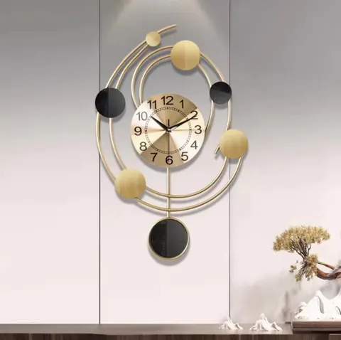 Factory Direct Sales Living Room Modern Simplicity Fashion Art Wall Clock Metal Ironwork Mute Wall Clock