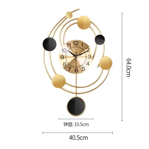 Factory Direct Sales Living Room Modern Simplicity Fashion Art Wall Clock Metal Ironwork Mute Wall Clock