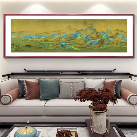 Factory Direct Sales Living Room Sofa Background Wall Decor Painting 2026 Modern Simple Landscape Background Wall LED Painting