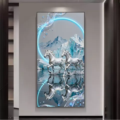 动物 单幅 装饰画 现代简约 卧室背景墙挂画 晶瓷画