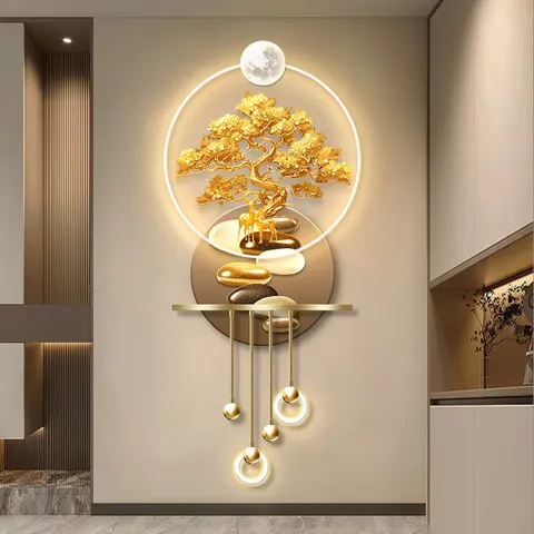 Factory Direct Sales Metal Pendant Acrylic LED Painting UV Engraving Art Home Furnishings Decor Painting