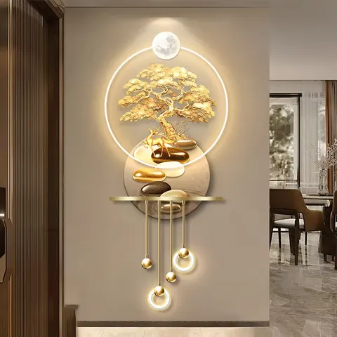 Factory Direct Sales Metal Pendant Acrylic LED Painting UV Engraving Art Home Furnishings Decor Painting