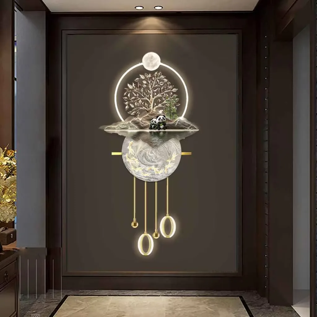 Factory Direct Sales Metal Pendant Art Home Decor Painting Corridor Background Wall Acrylic LED Painting