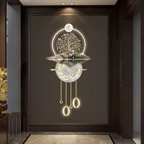 Factory Direct Sales Metal Pendant Art Home Decor Painting Corridor Background Wall Acrylic LED Painting