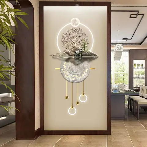 Factory Direct Sales Metal Pendant Art Home Decor Painting Corridor Background Wall Acrylic LED Painting