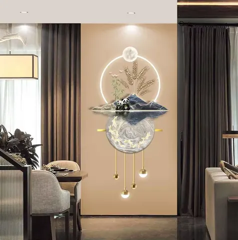 Factory Direct Sales Metal Pendant Art Home Decor Painting Corridor Background Wall Acrylic LED Painting