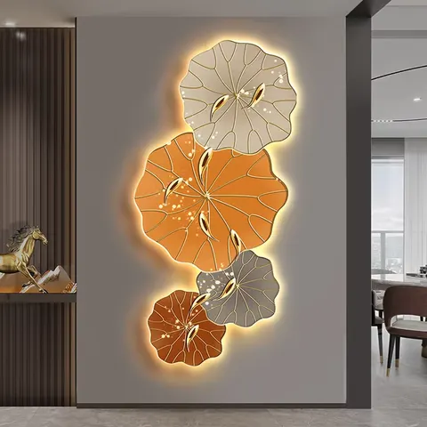 锦鲤 单幅 装饰画 现代简约 玄关背景墙挂画 晶瓷画