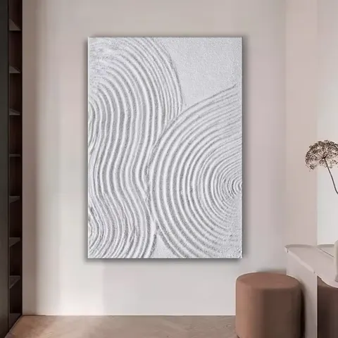 海浪 单幅 装饰画 轻奢风 玄关背景墙挂画 砂岩浮雕