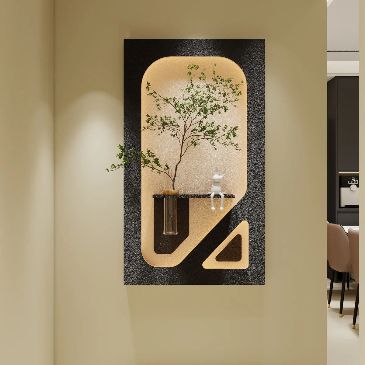 抽象 单幅 装饰画 现代简约 客厅背景墙挂画 LED带灯画