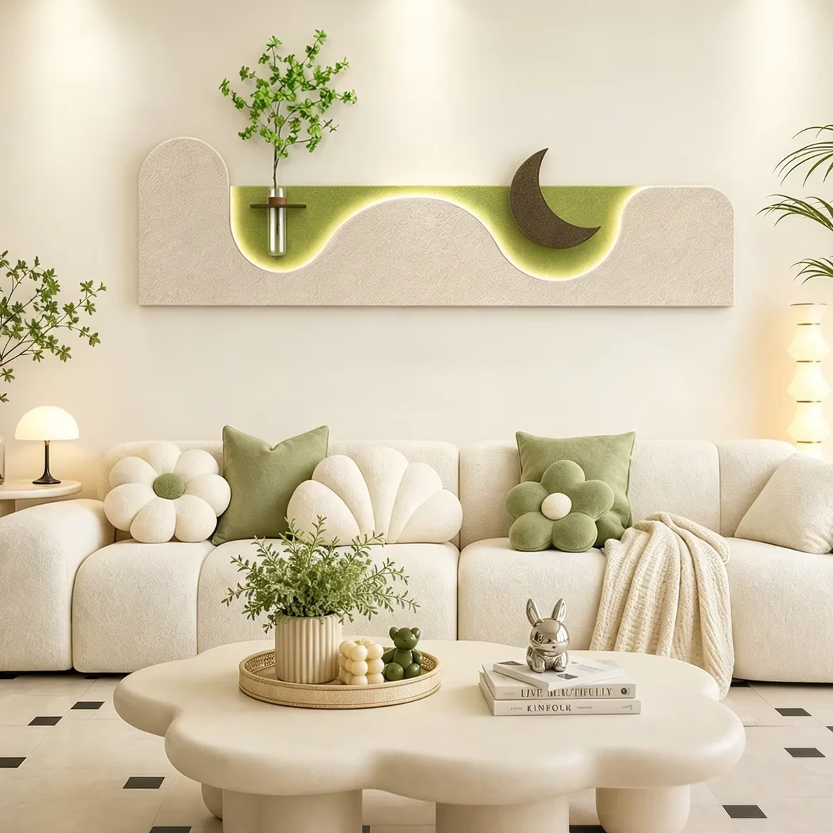 Factory Direct Sales Sandstone Hydroponics Green Plants Art Home Decor Painting Sofa Background Wall Painting