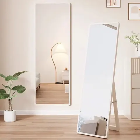 Factory Direct Sales Solid Wood Home Porch Wall Hanging Wall Mirror Nordic Wind Girl Floor Mirror Home Room Mirror