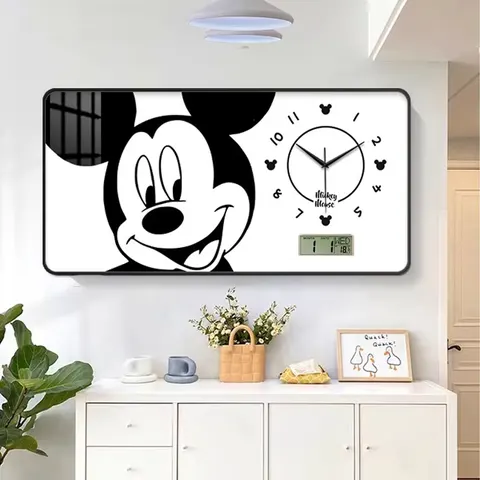 挂钟组合 单幅 装饰画 现代简约 客厅背景墙挂画 挂钟