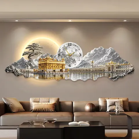 Factory Direct Sales Urban Wind Acrylic LED Decorative Painting Sofa Background Wall Art Decor Paintings