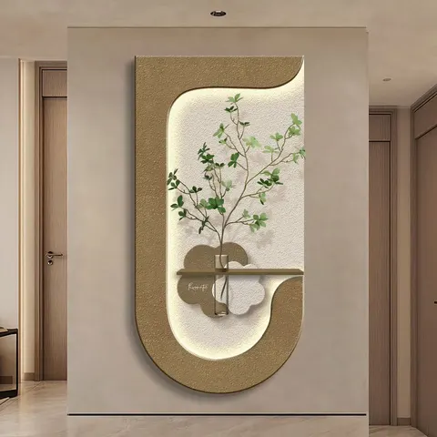 抽象 单幅 装饰画 现代简约 客厅背景墙挂画 LED带灯画