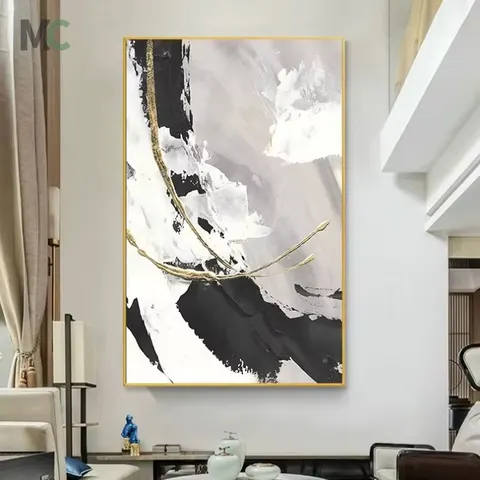 Factory Direct Selling Modern Simple Oil Painting Wall Decor Painting Abstract Living Room Background Wall Crystal Painting