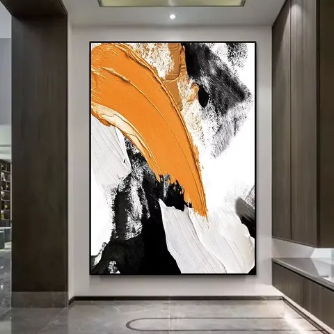 Factory Direct Selling Modern Simple Oil Painting Wall Decor Painting Abstract Living Room Background Wall Crystal Painting