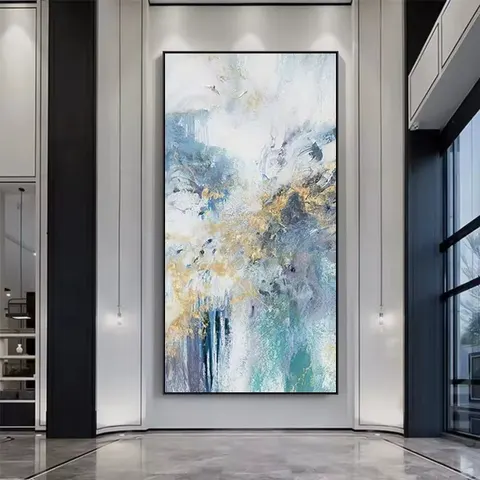 Factory Direct Selling Modern Simple Oil Painting Wall Decor Painting Abstract Living Room Background Wall Crystal Painting