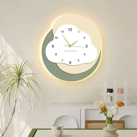 Factory Direct Supply Belted Clock Wall Art LED Light Painting Uv Cutting Edge Mural Wall Art Home Decor