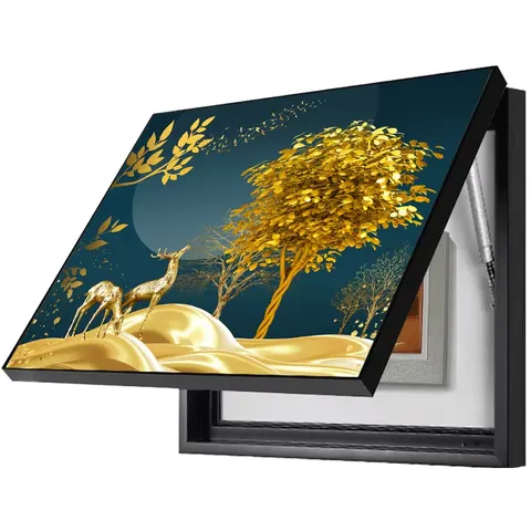 Factory Price Modern Aluminum Frame Electric Meter Box Painting Cover Wall Art for Home Decoration