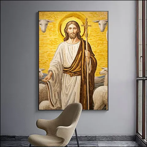 Factory Price Wall Art Ed Diamond Paintings Jesus  Portrait Christianity Decor Painting  Modern Religion Arts