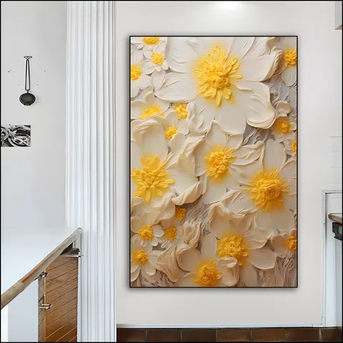 繁花 单幅 装饰画 现代简约 卧室背景墙挂画