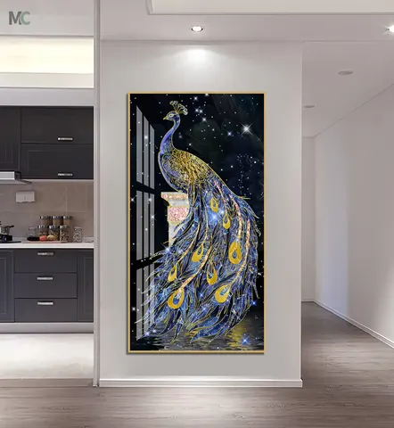 Factory Wholesale Animal Painting Living Room Sofa Background Wall 2025 Sell Like Hot Cakes Diamond Crystal Porcelain Painting