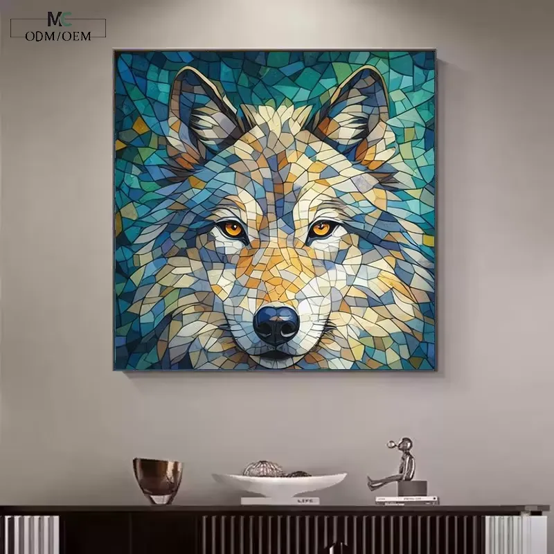 Factory Wholesale Animal Paintings Living Room Background Wall Crystal Porcelain Paintings Art Decorative Paintings
