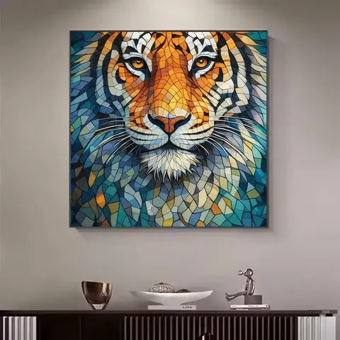 Factory Wholesale Animal Paintings Living Room Background Wall Crystal Porcelain Paintings Art Decorative Paintings