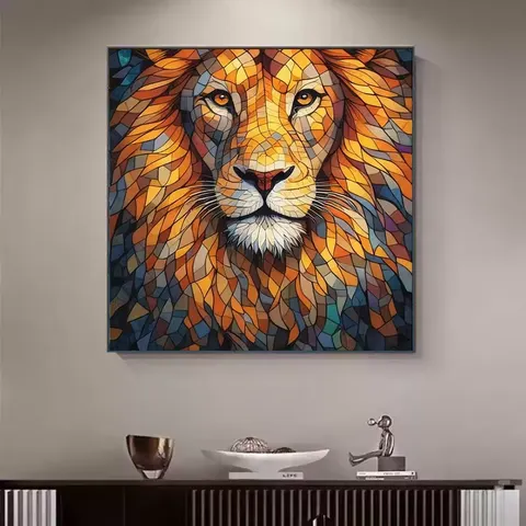 Factory Wholesale Animal Paintings Living Room Background Wall Crystal Porcelain Paintings Art Decorative Paintings