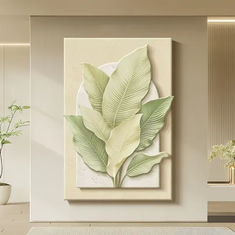 Factory Wholesale Creamy Style  Multiple Layers Sandstone Art Decor Painting Corridor Background Wall Decor Painting