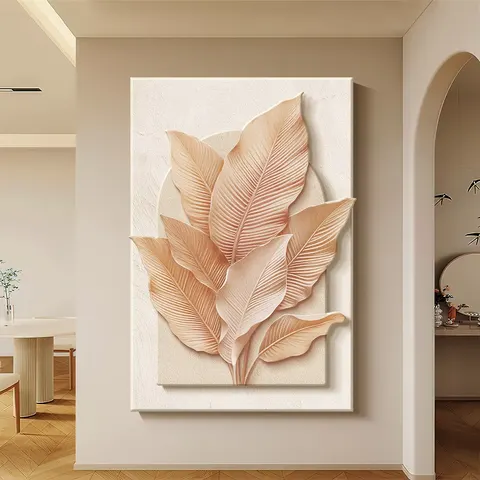 Factory Wholesale Creamy Style  Multiple Layers Sandstone Art Decor Painting Corridor Background Wall Decor Painting