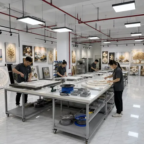 Factory Wholesale Custom LED Wall Art Light Luxury Landscape Hanging Painting Bulk Order Manufacturer Supply Decorative Mural