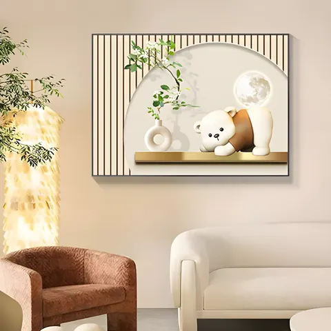 抽象 单幅 装饰画 现代简约 客厅背景墙挂画 晶瓷画