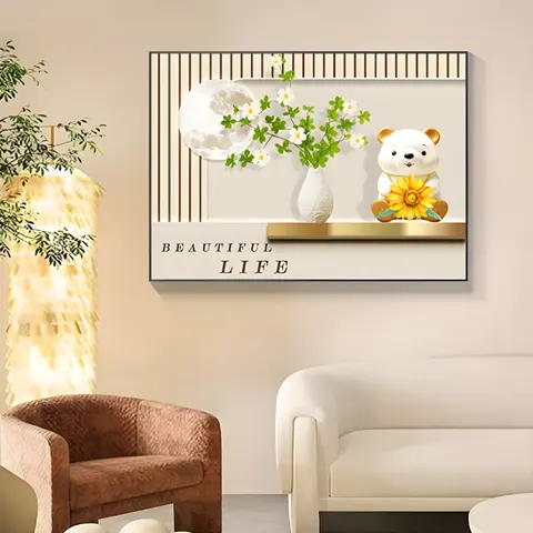 抽象 单幅 装饰画 现代简约 客厅背景墙挂画 晶瓷画