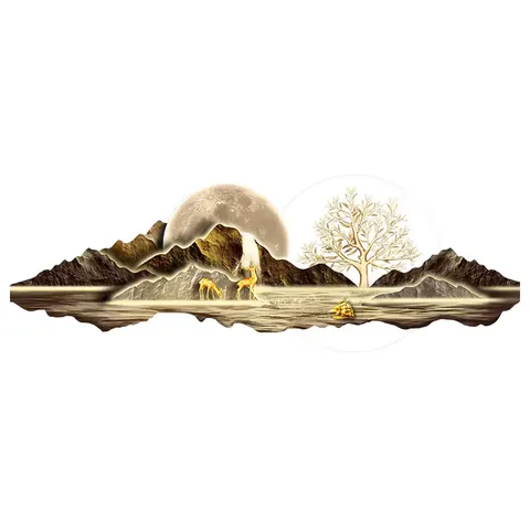 抽象 单幅 装饰画 现代简约 客厅背景墙挂画 LED带灯画