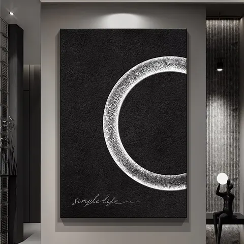 Factory Wholesale Customization Luxury Entrance Hall Art Decorative Painting Three-dimensional Sandstone LED Decorative Painting