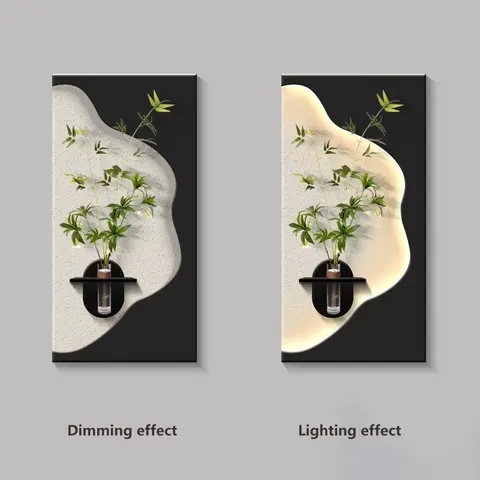 Factory Wholesale Customization Sandstone Fabric Art Home Decor Paintings Corridor Background Wall LED Painting