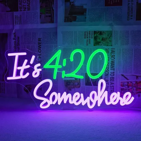 Factory Wholesale Customization USB Cigar Smoke Shape Neon Lights Art Decor Wall Acrylic LED Painting