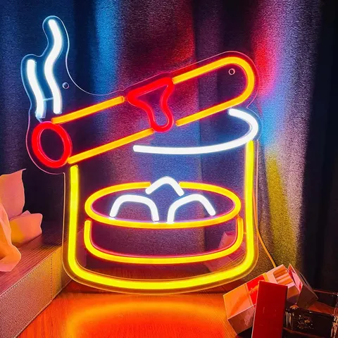 Factory Wholesale Customization USB Cigar Smoke Shape Neon Lights Art Decor Wall Acrylic LED Painting