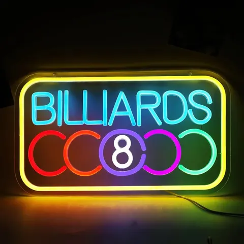 Factory Wholesale Customized Acrylic LED Painting Billiard Room Wall Art Hanging Paintings
