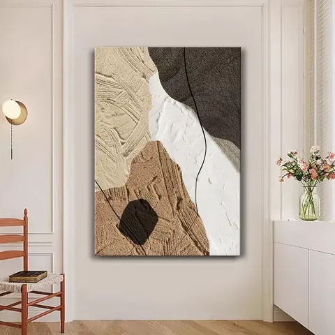 Factory Wholesale Customizes Art Home Decor Paintings Living Room Corridor Background Walls Sandstone Fabric Paintings
